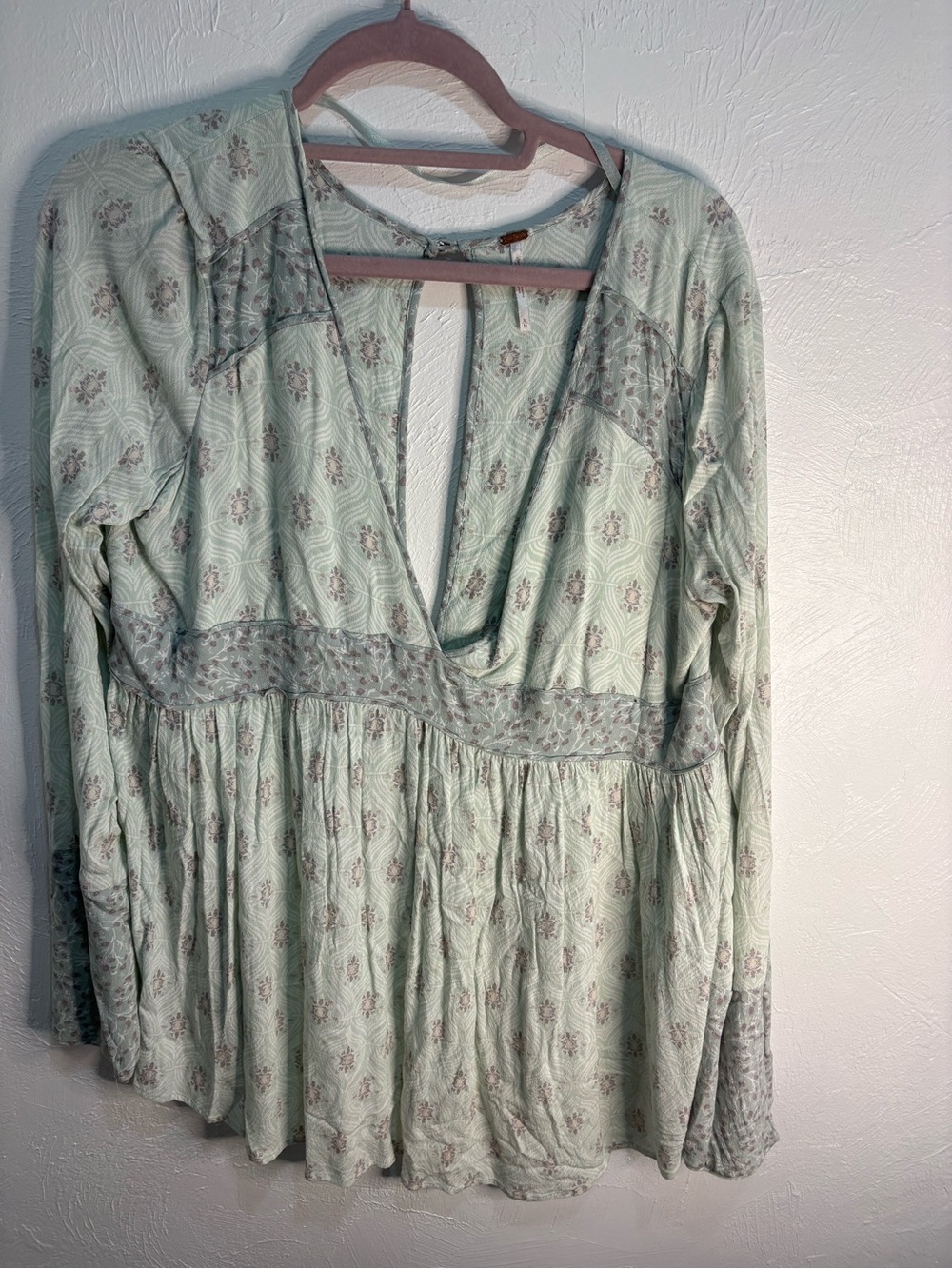 FREE PEOPLE Rolling Hills Print Bell Sleeve Tunic - Picture 6 of 7